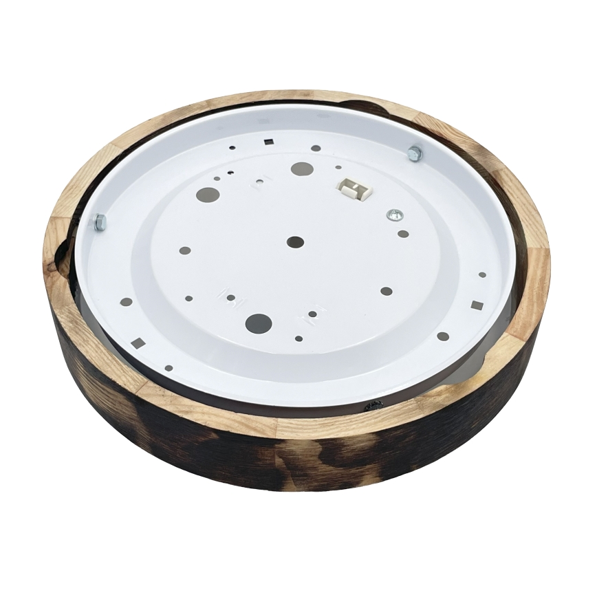 Candeeiro de teto OAK SLIM 1xE27/15W/230V Ø27 cm carvalho/castanho escuro