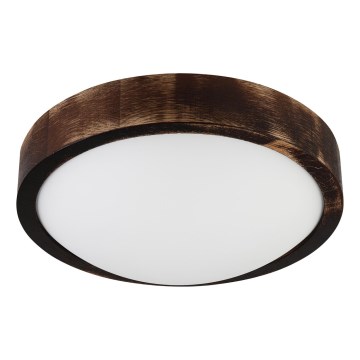 Candeeiro de teto OAK SMOKY SLIM 1xE27/15W/230V Ø 27 cm carvalho/castanho escuro