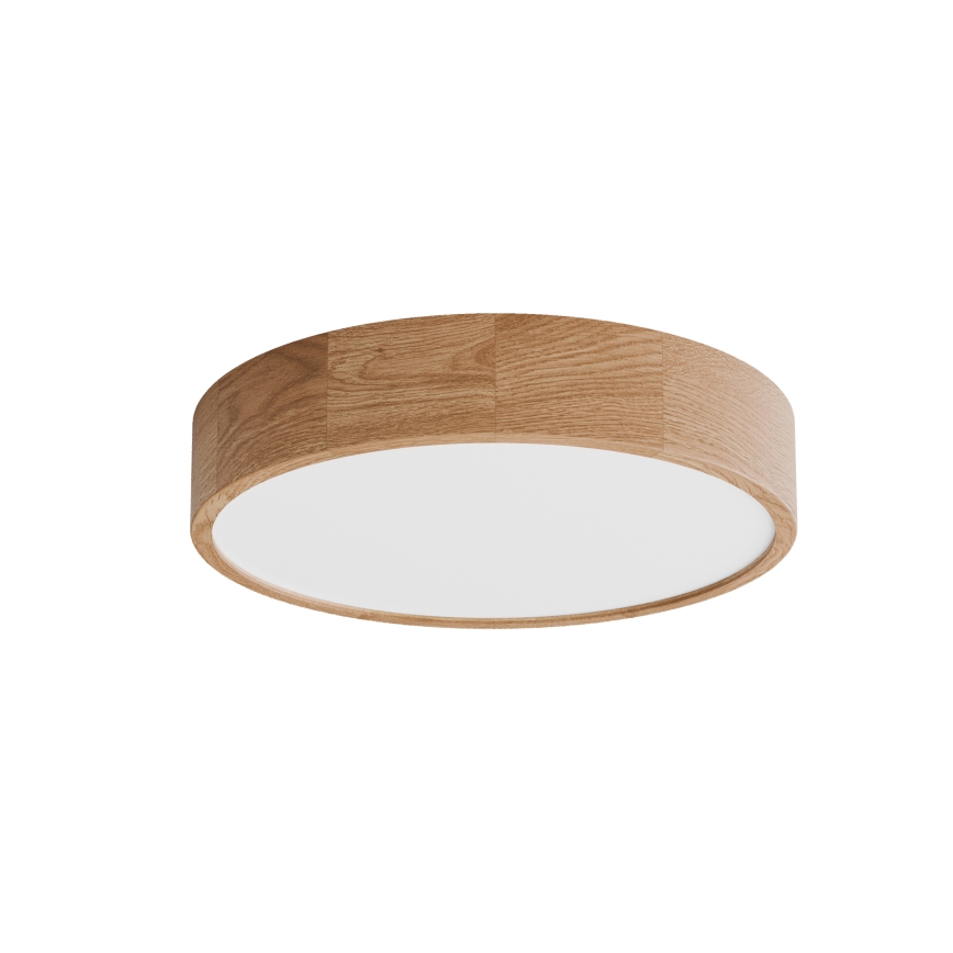 Candeeiro de teto para casa de banho com sensor CLEO, 4xE27/24W/230V, Ø 47,5 cm, IP54, carvalho
