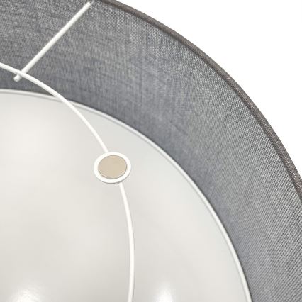 Candeeiro de teto SIRJA 1xE27/15W/230V Ø 35 cm cinzento