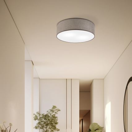 Candeeiro de teto SIRJA 2xE27/15W/230V, diâmetro 45 cm, castanho