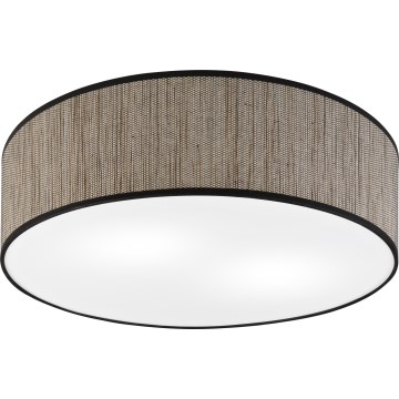 Candeeiro de teto SIRJA 2xE27/15W/230V Ø 45 cm castanho