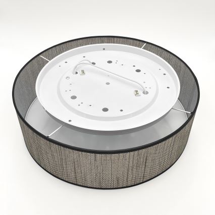 Candeeiro de teto SIRJA 2xE27/15W/230V Ø 45 cm castanho