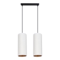Candeeiro de teto suspenso AVALO 2xE27/60W/230V branco/cobre