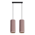 Candeeiro de teto suspenso AVALO 2xE27/60W/230V rosa/cobre