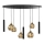 Candeeiro de teto suspenso CALYPSO 3xGU10/60W/230V + 5xE27/60W preto/dourado