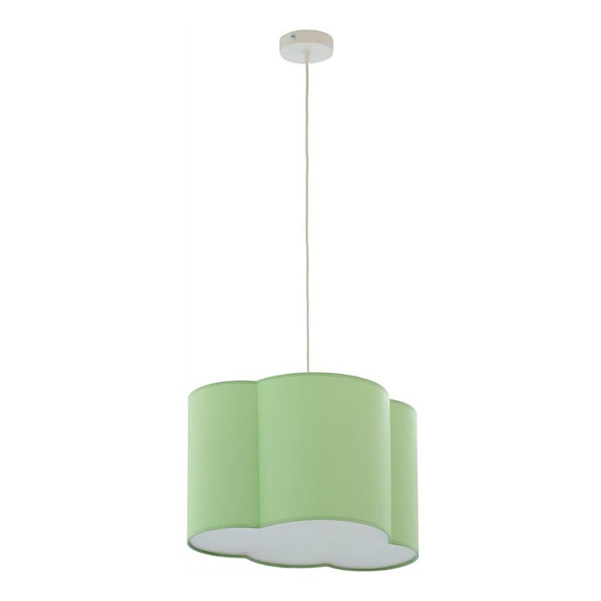 Candeeiro de teto suspenso CLOUD 1xE27/25W/230V verde