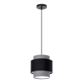 Candeeiro de teto suspenso com cabo 1xE27/60W/230V cinza