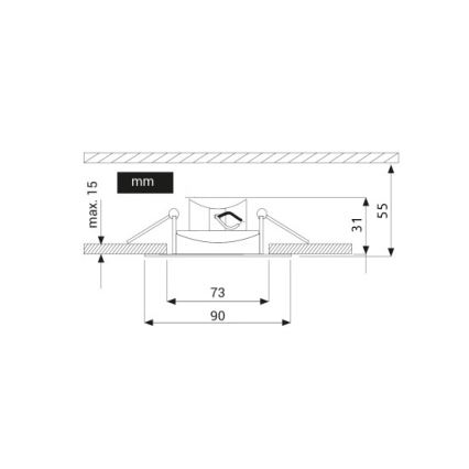 Candeeiro de teto suspenso LED EYE LED/5W/100-250V 3000K
