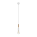 Candeeiro de teto suspenso SIMON 1xE27/60W/230V faia