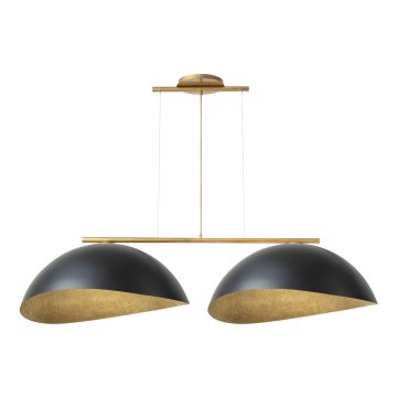 Candeeiro de teto suspenso SOLAR 2xE27/60W/230V dourado