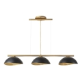 Candeeiro de teto suspenso SOLAR 3xE27/60W/230V dourado