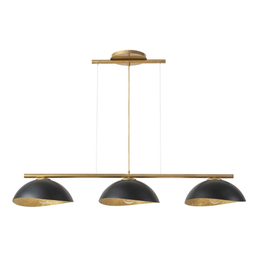 Candeeiro de teto suspenso SOLAR 3xE27/60W/230V dourado