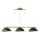 Candeeiro de teto suspenso SOLAR 3xE27/60W/230V dourado