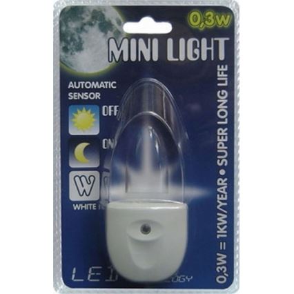 Candeeiro de tomada MINI-LUZ (luz verde)