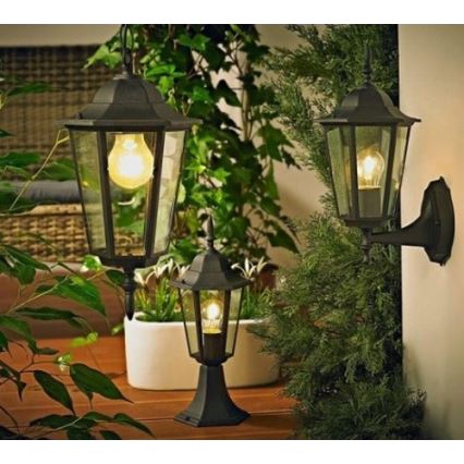 Candeeiro exterior 1xE27/20W/230V IP43 preto
