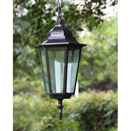 Candeeiro exterior 1xE27/20W/230V IP43 preto
