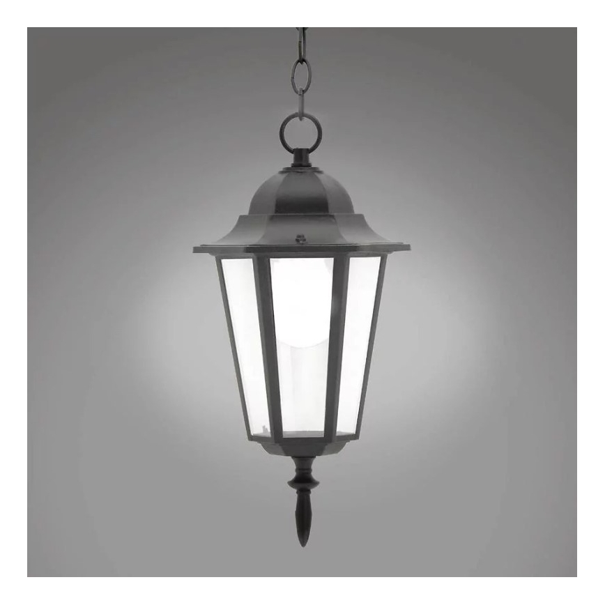 Candeeiro exterior 1xE27/20W/230V IP43 preto