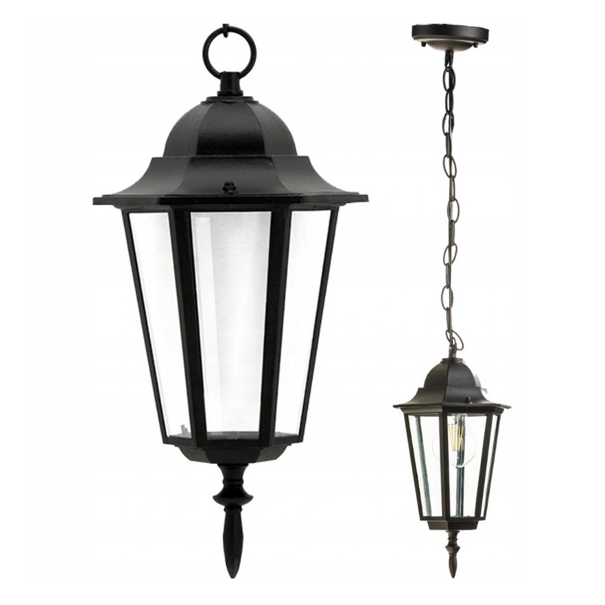 Candeeiro exterior 1xE27/20W/230V IP43 preto