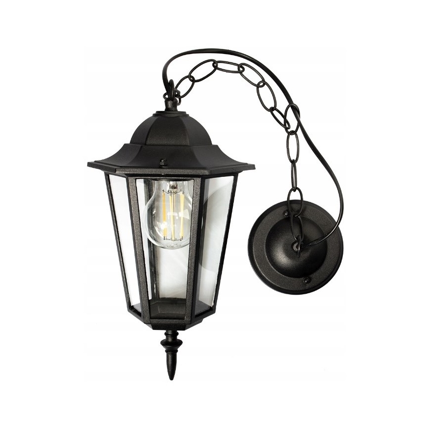 Candeeiro exterior 1xE27/20W/230V IP43 preto