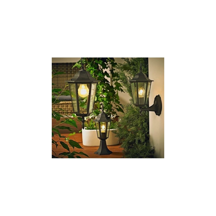 Candeeiro exterior 1xE27/20W/230V IP43 preto