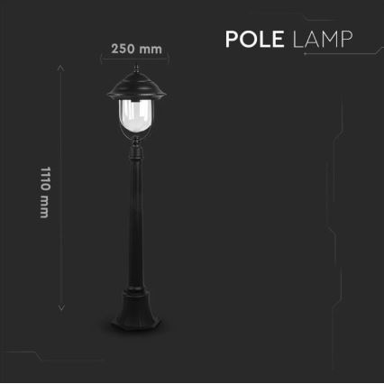 Candeeiro exterior 1xE27/60W/230V 111 cm IP44