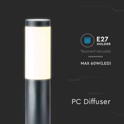 Candeeiro exterior 1xE27/60W/230V IP44 45cm antracite