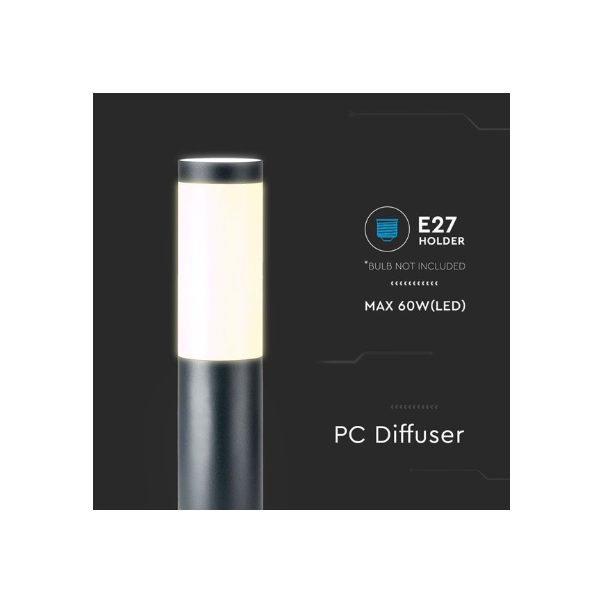 Candeeiro exterior 1xE27/60W/230V IP44 45cm antracite