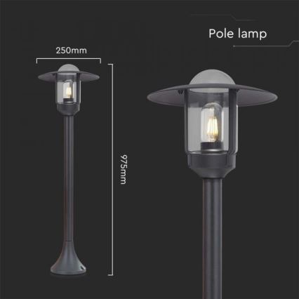 Candeeiro exterior 1xE27/60W/230V IP44 preto