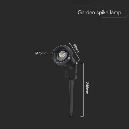 Candeeiro exterior 1xGU10/35W/230V IP65