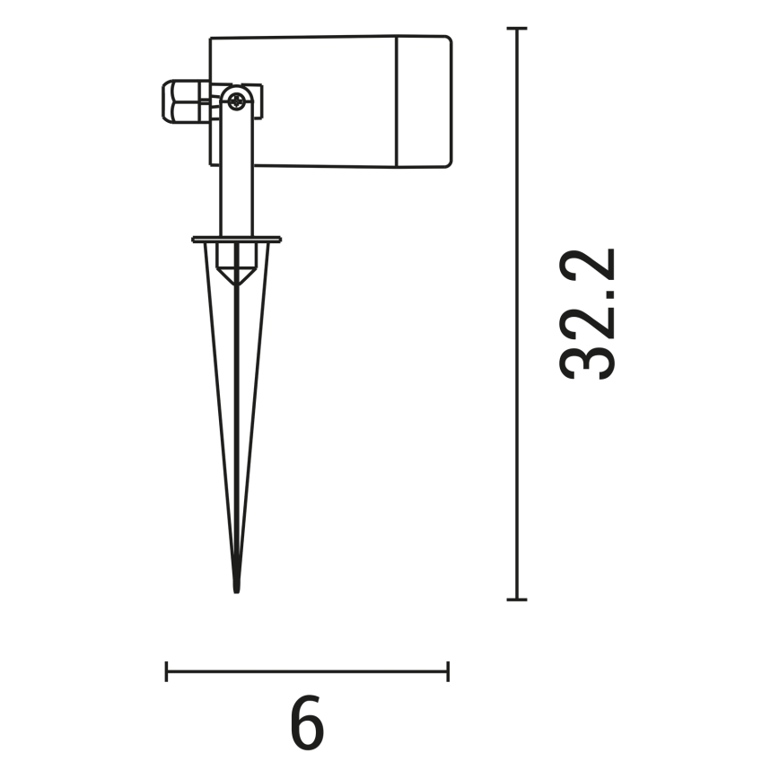 Candeeiro exterior 1xGU10/5W/230V IP65 cinzento