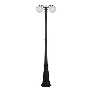 Candeeiro exterior 2xE27/60W/230V IP44 199 cm preto
