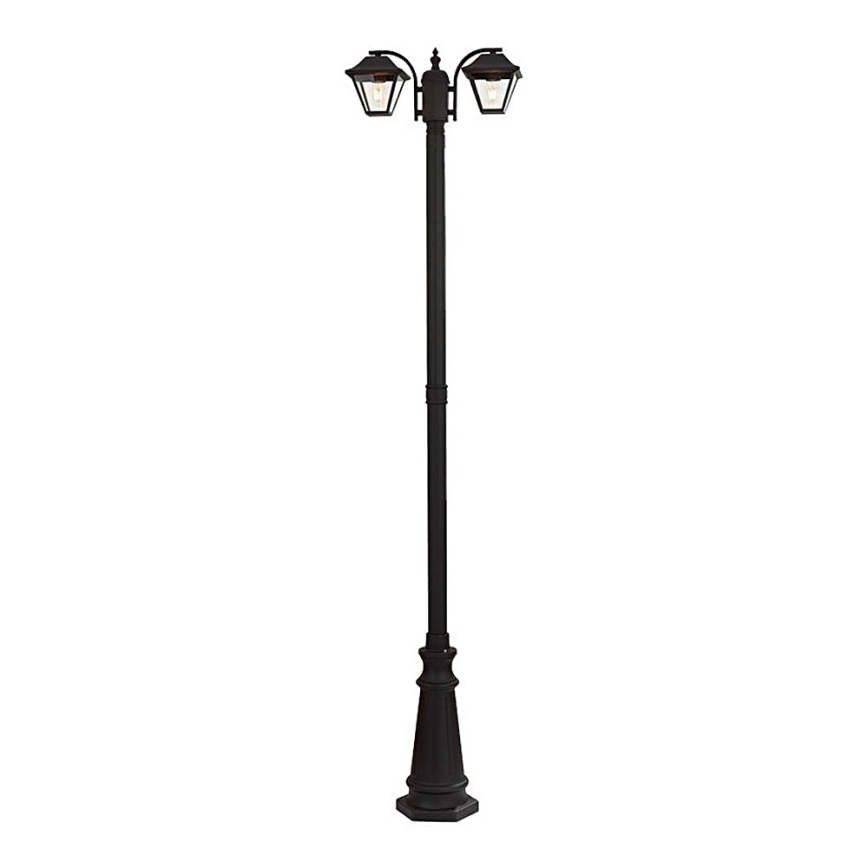 Candeeiro exterior 2xE27/60W/230V IP44 232 cm preto