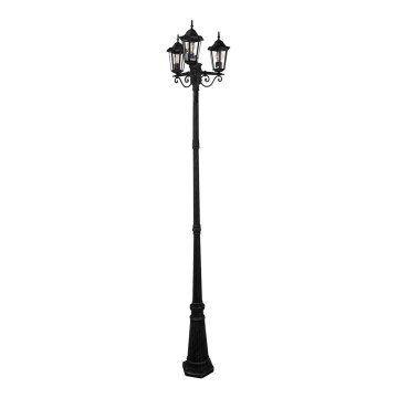 Candeeiro exterior 3xE27/20W/230V IP43 2,58 m preto