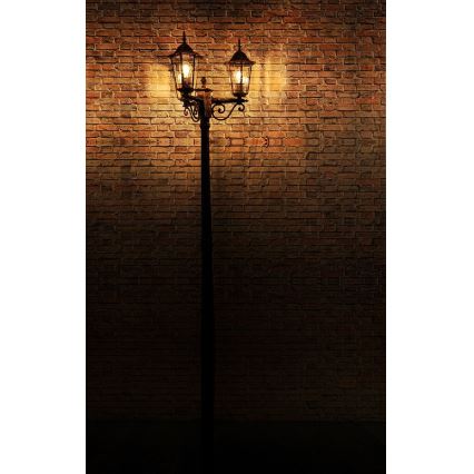 Candeeiro exterior 3xE27/20W/230V IP43 2,58 m preto