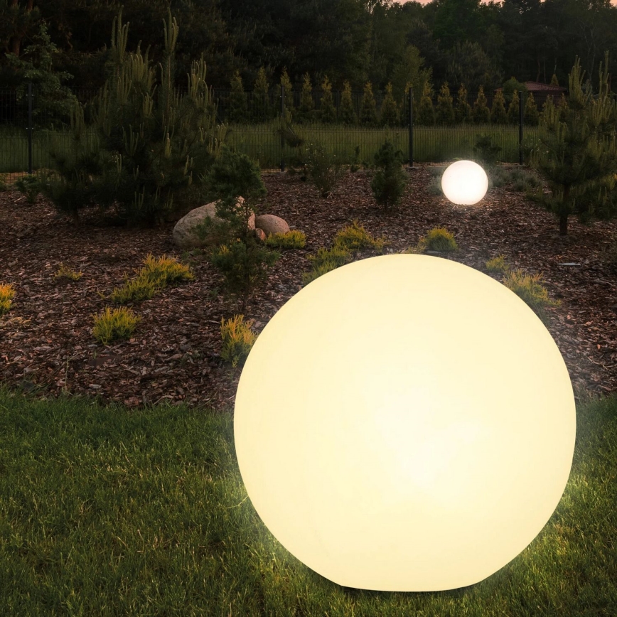 Candeeiro exterior ARGENTO 1xE27/15W/230V diâmetro 30 cm IP65 branco