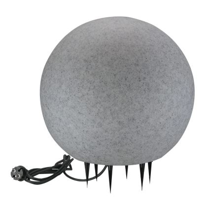 Candeeiro exterior ARGENTO 1xE27/15W/230V diâmetro 40 cm IP65 cinzento