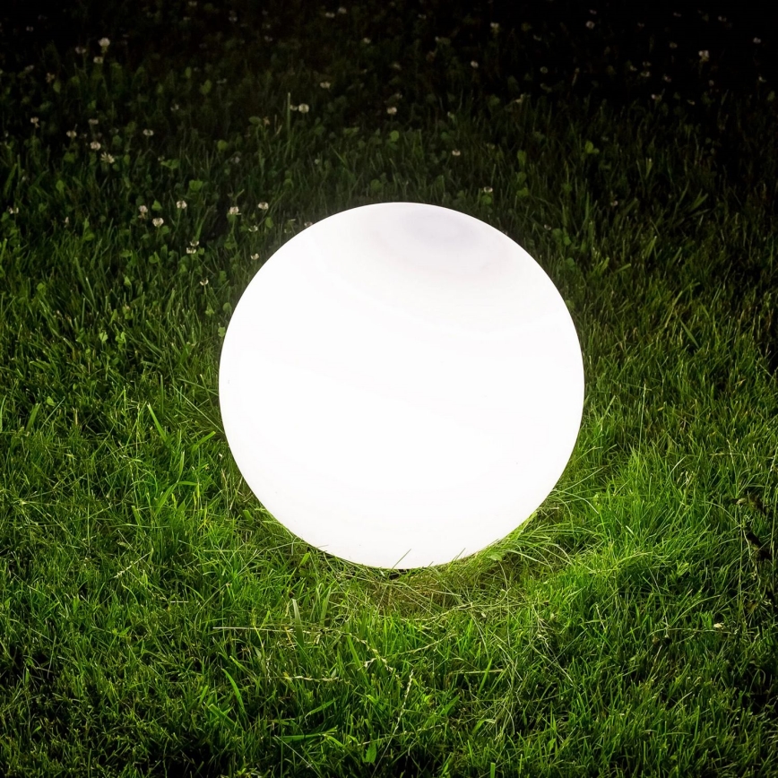 Candeeiro exterior ARGENTO 1xE27/15W/230V diâmetro 50 cm IP65 branco