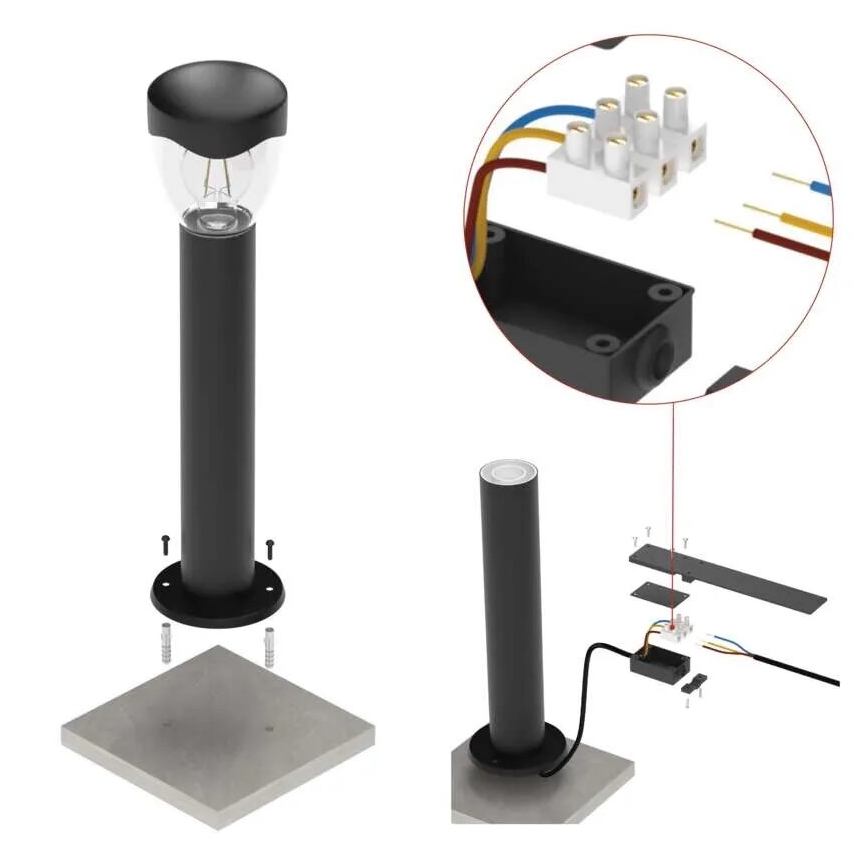 Candeeiro exterior ARTEO 1xE27/15W/230V IP44 50 cm