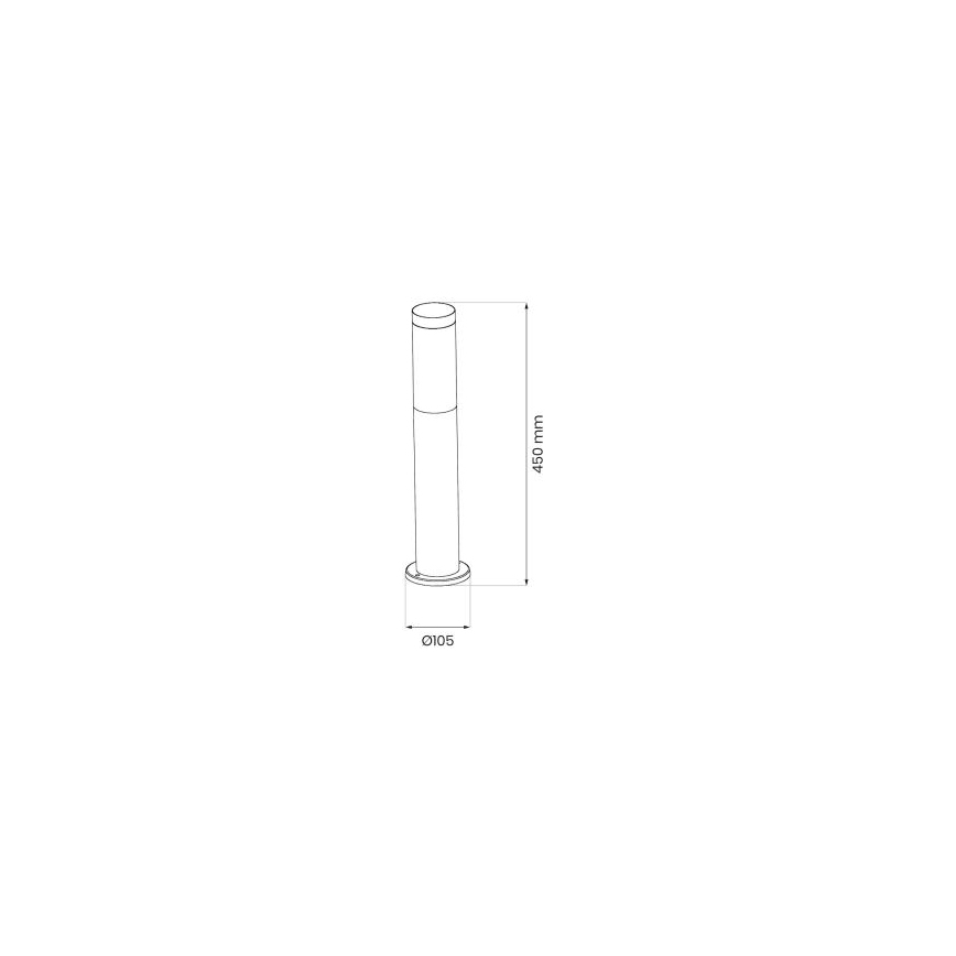 Candeeiro exterior BROOKLYN 1xE27/60W/230V 45 cm IP44 cromado mate
