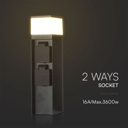 Candeeiro exterior com 2 tomadas 1xG9/11W/230V IP44