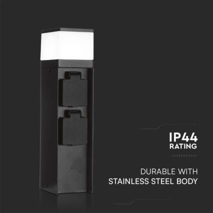 Candeeiro exterior com 2 tomadas 1xG9/11W/230V IP44
