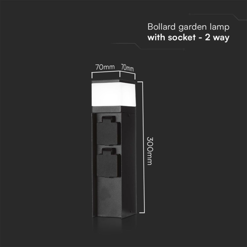Candeeiro exterior com 2 tomadas 1xG9/11W/230V IP44