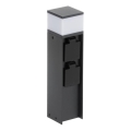 Candeeiro exterior com 2 tomadas DASTEN 1xG9/11W/230V 30 cm IP44 preto