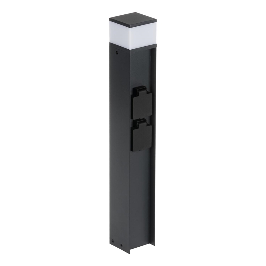 Candeeiro exterior com 2 tomadas DASTEN 1xG9/11W/230V 50 cm IP44 preto