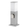 Candeeiro exterior com 2 tomadas SCHUKO 1xE27/20W/230V cromado mate IP44