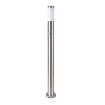 Candeeiro exterior com sensor 1xE27/60W/230V IP44 110cm mate cromado