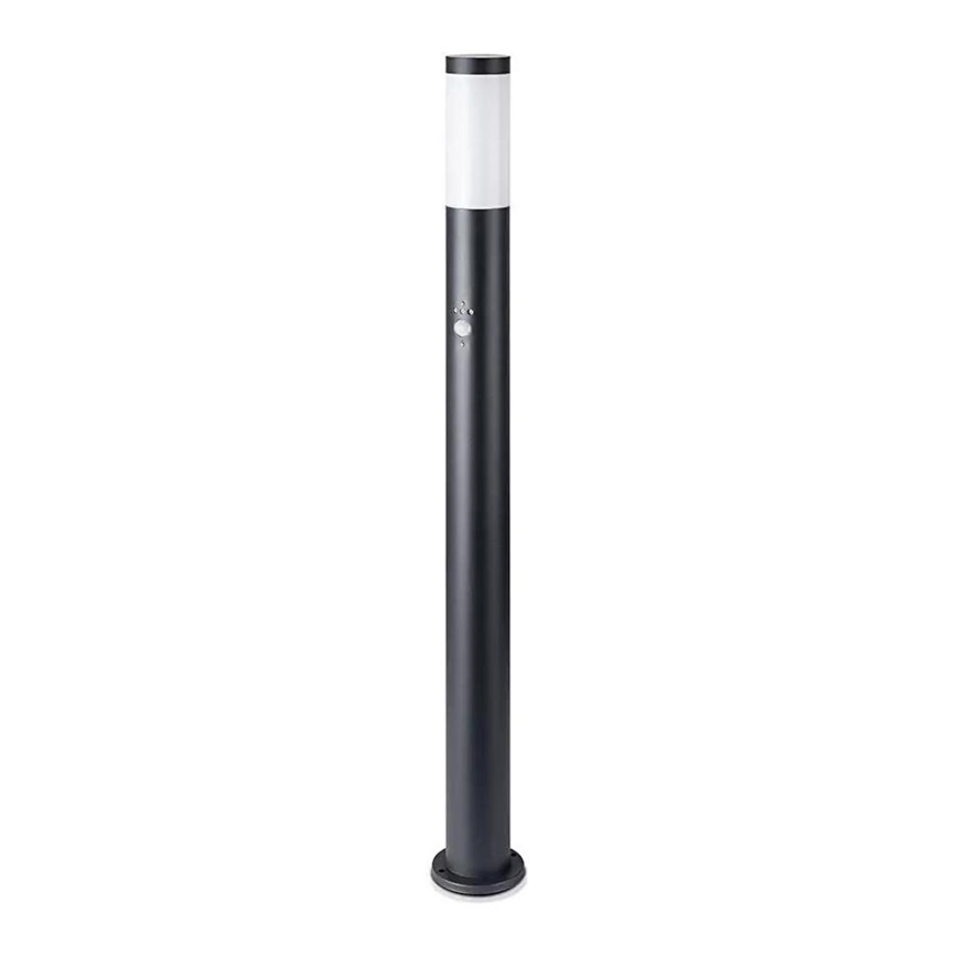 Candeeiro exterior com sensor 1xE27/60W/230V IP44 110cm preto