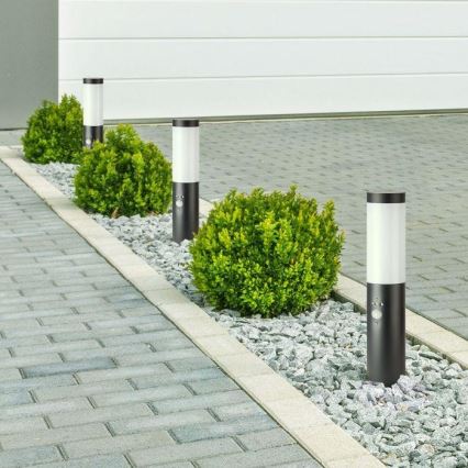Candeeiro exterior com sensor 1xE27/60W/230V IP44 45cm antracite