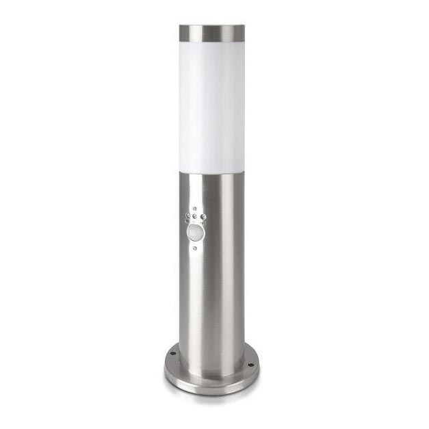 Candeeiro exterior com sensor 1xE27/60W/230V IP44 45cm mate cromado